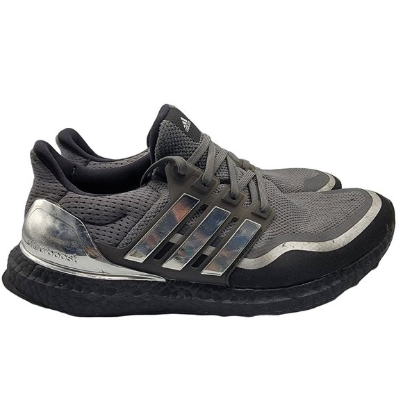 Adidas Ultra Boost Mens 8 Metallic Silver Black Chrome Shoes Future Human main image 5